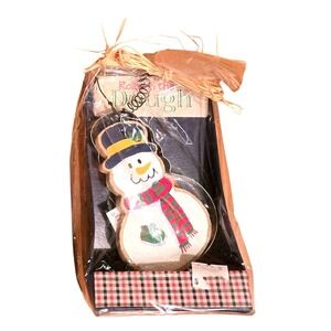 NWT Christmas Snowman Ornament Gift Set with Recipe‎